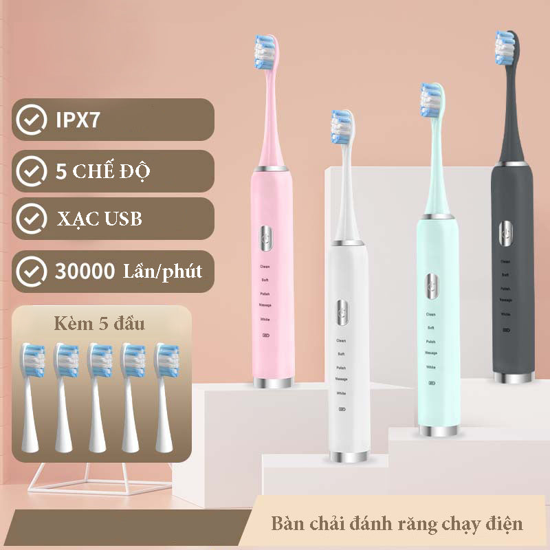 Bàn chải điện lông mềm Mayze MZ-022