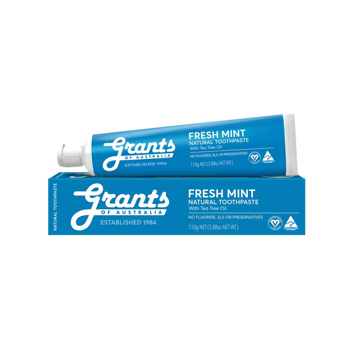 Kem đánh răng hữu cơ Grants Fresh Mint (Trà tươi)