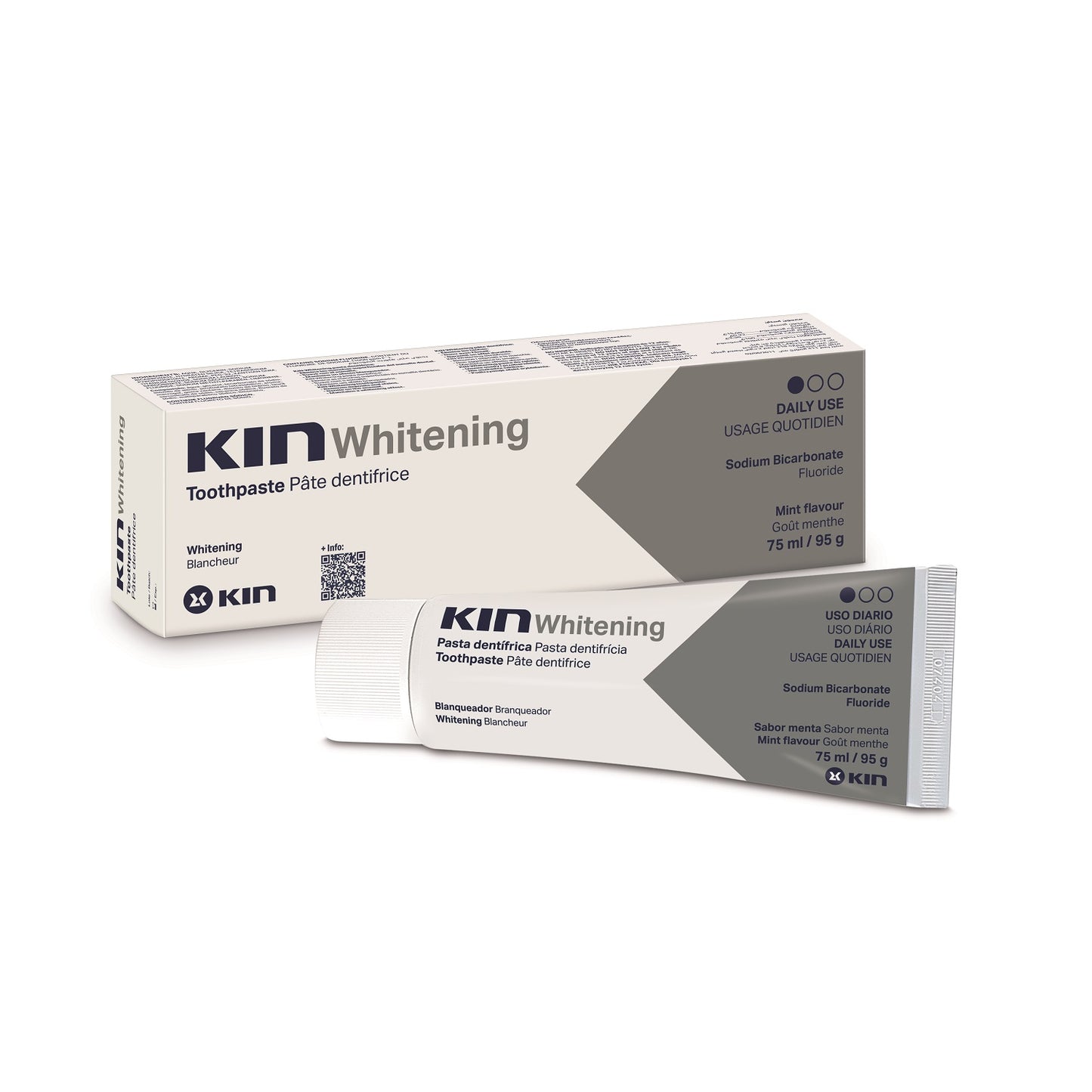 Kem Đánh Răng Kin Whitening 75ml – Làm Trắng Răng, Tẩy Ố Vàng & Ngừa Sâu Răng Hiệu Quả