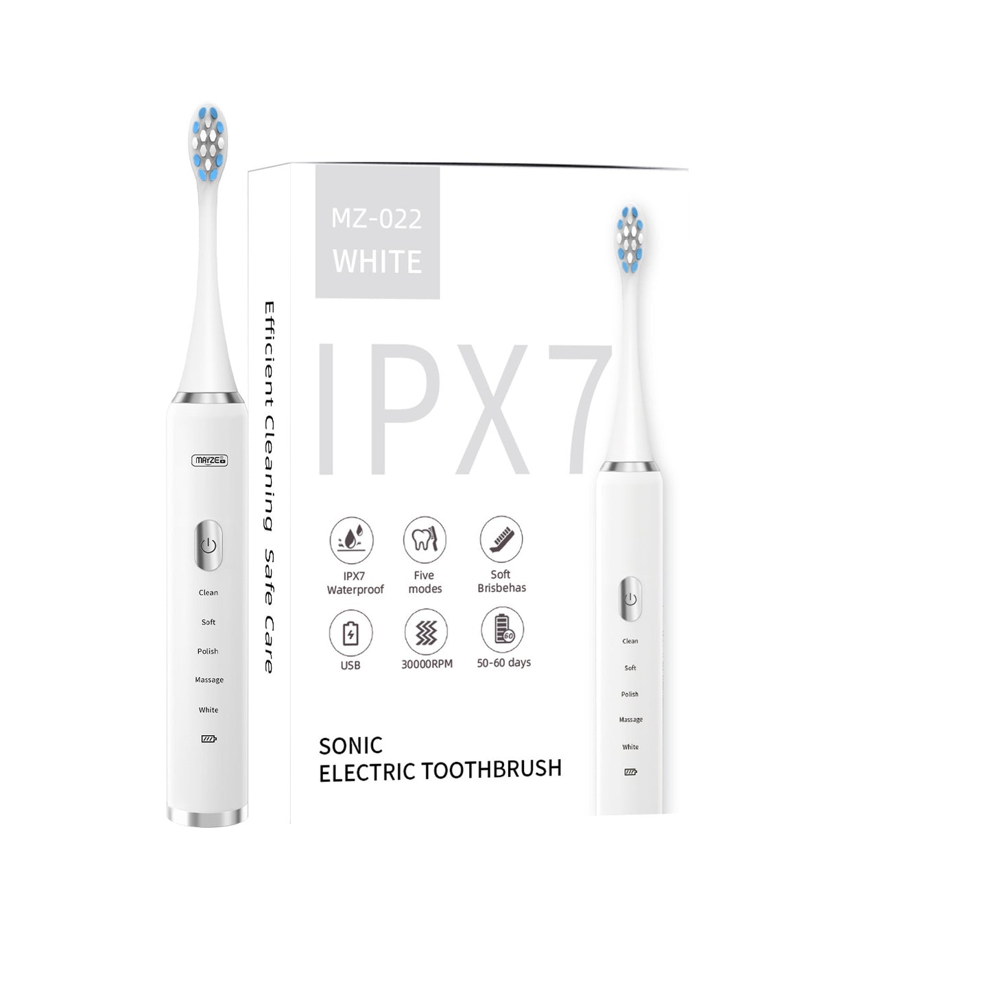 Bàn chải điện lông mềm Mayze MZ-022