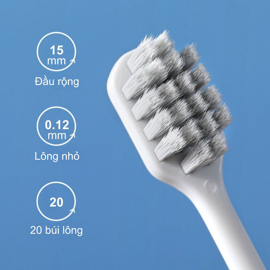 Set 2 Bàn Chải Đánh Răng RAOYI Lông Mềm Kháng Khuẩn Ion Bạc 0492