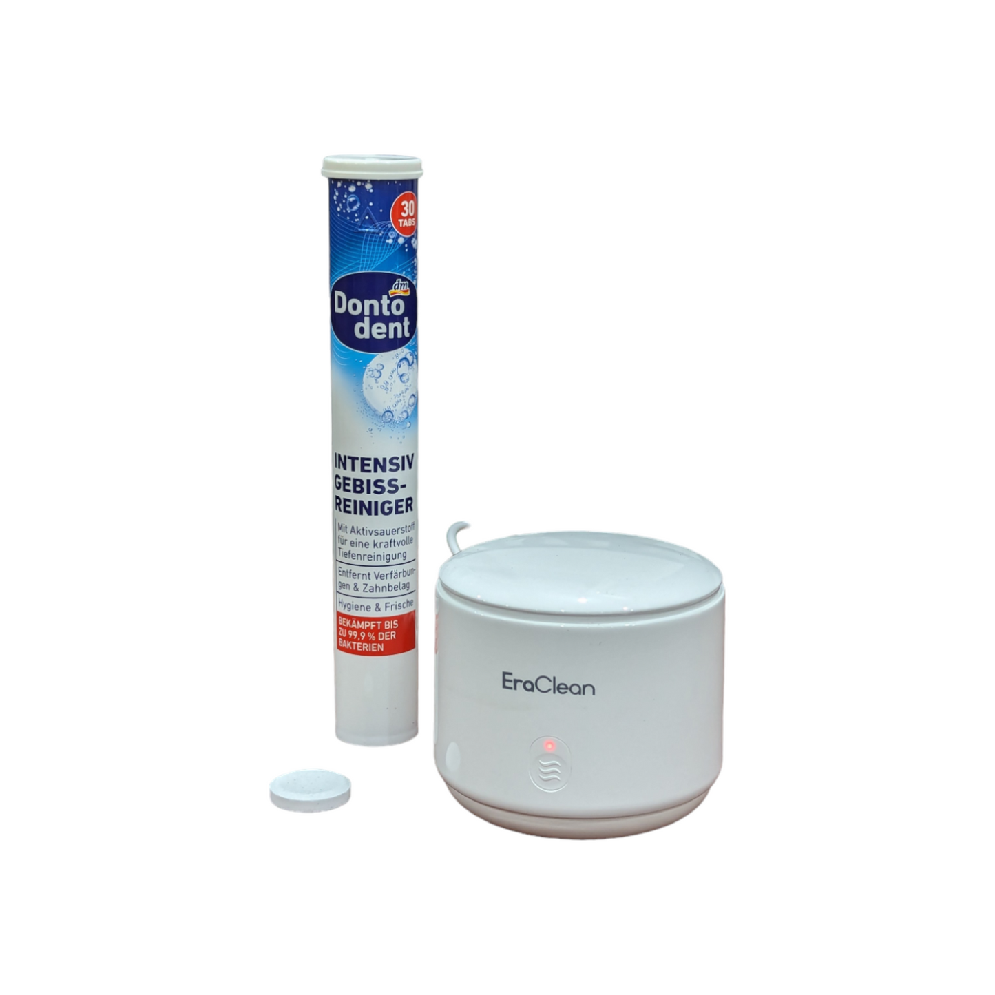 Lọ vệ sinh khay niềng răng trong suốt như Invisalign, thương hiệu Dontodent, 30 viên