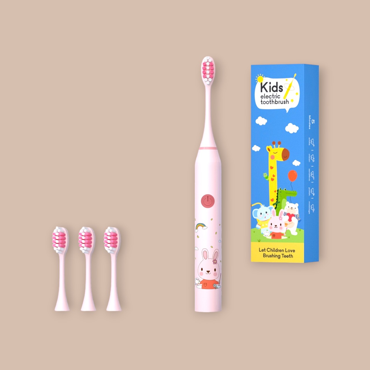 Bàn chải điện cho trẻ em lông mềm 3-12 tuổi