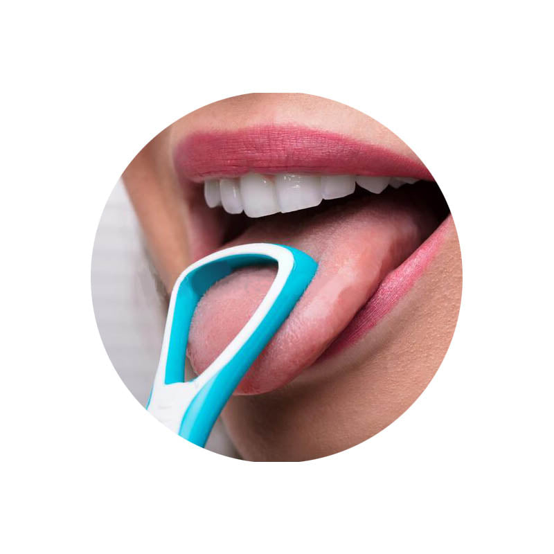 Cây cạo lưỡi, vệ sinh lưỡi Dontodent bằng nhựa, cao cấp, cho người lớn