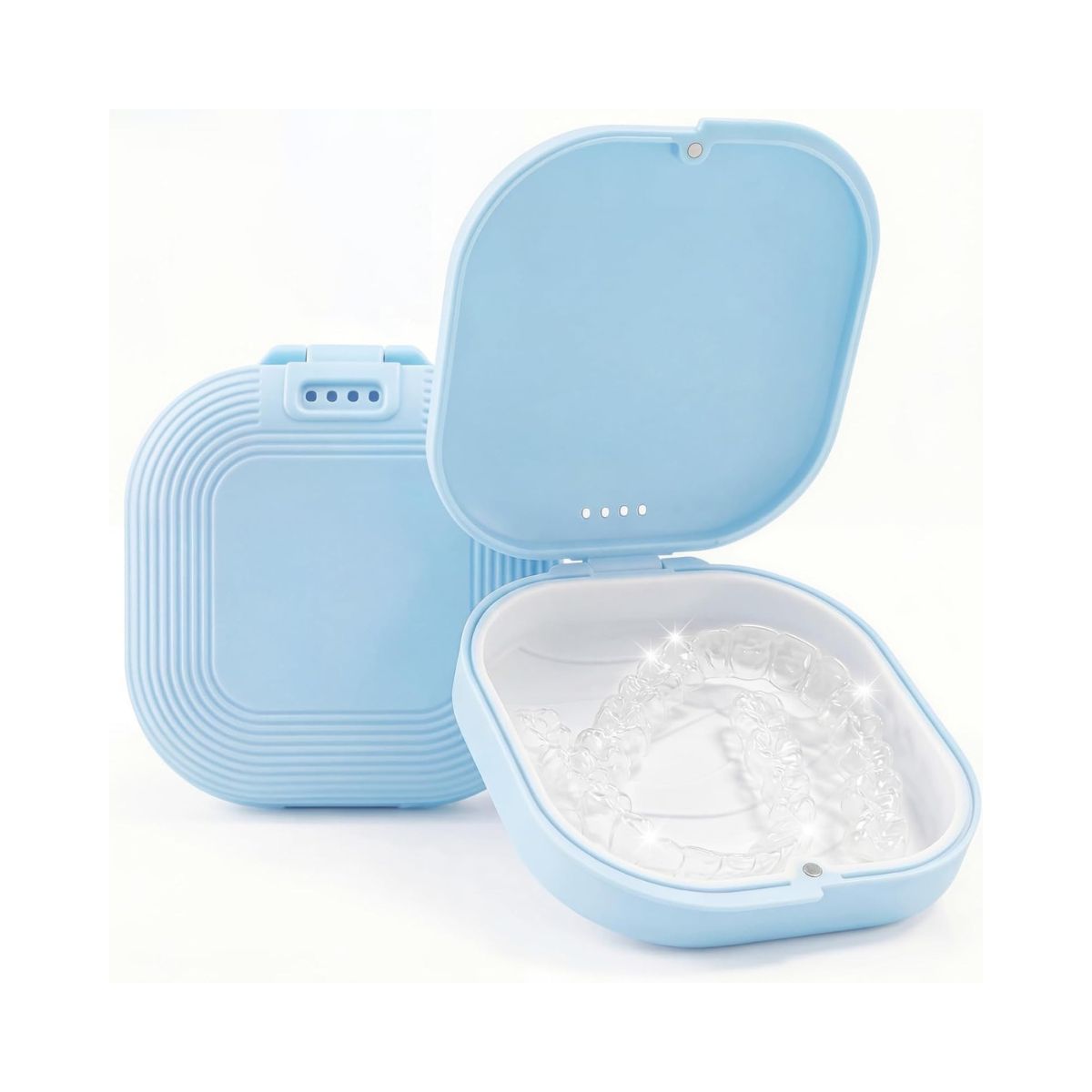Hộp đựng khay niềng răng, khay duy trì - 2 Lớp - hình vuông