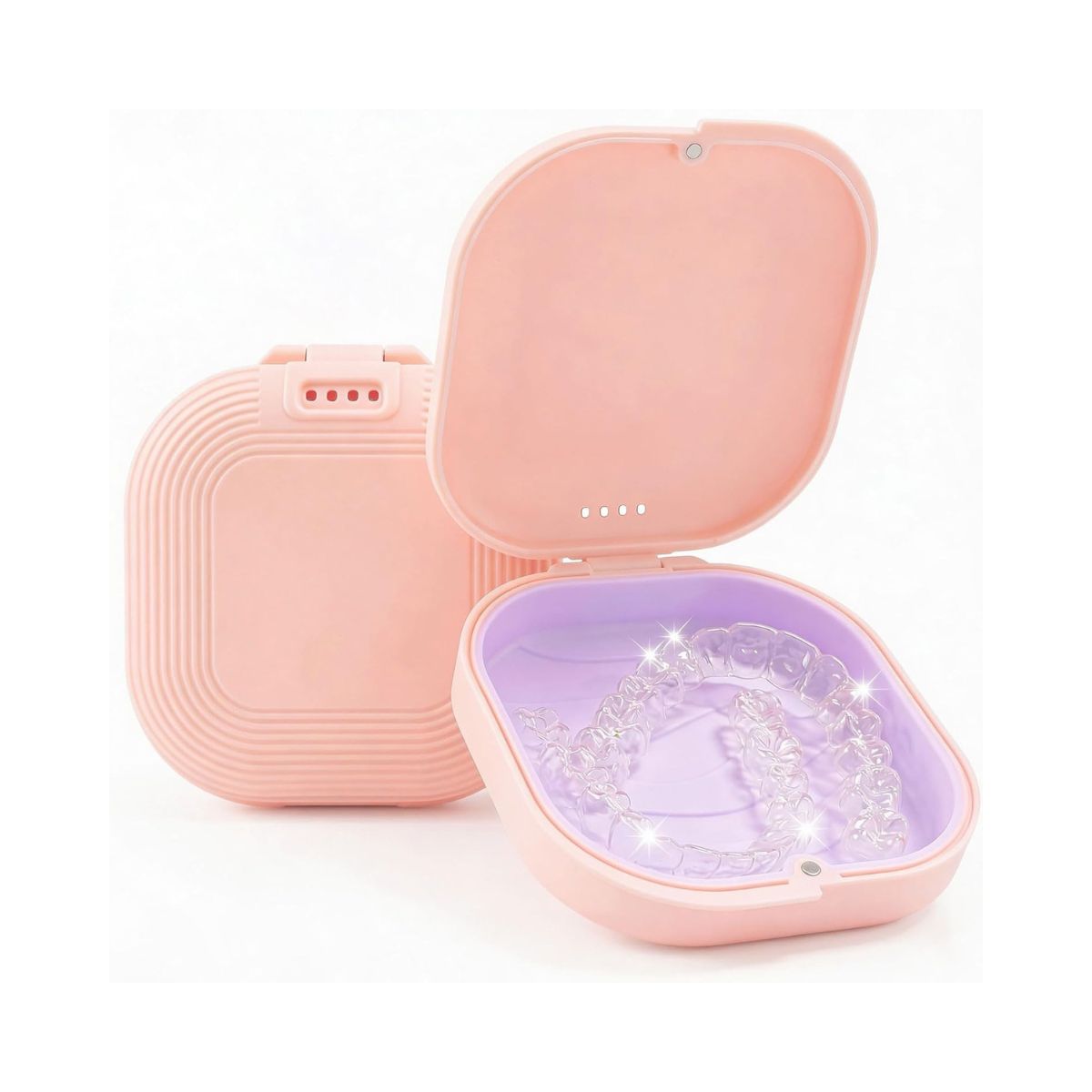 Hộp đựng khay niềng răng, khay duy trì - 2 Lớp - hình vuông