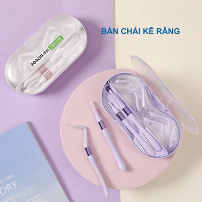 Bộ bàn chải kẽ răng cao cấp 18 chi tiết, cước Dupont mềm, đường kính 0,8 mm