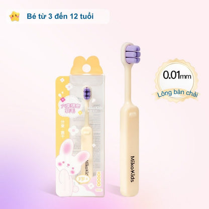 Bàn Chải Đánh Răng Cho Bé Siêu Mềm MikoKids (3-12 Tuổi) - Hơn 10.000 Sợi Tơ,