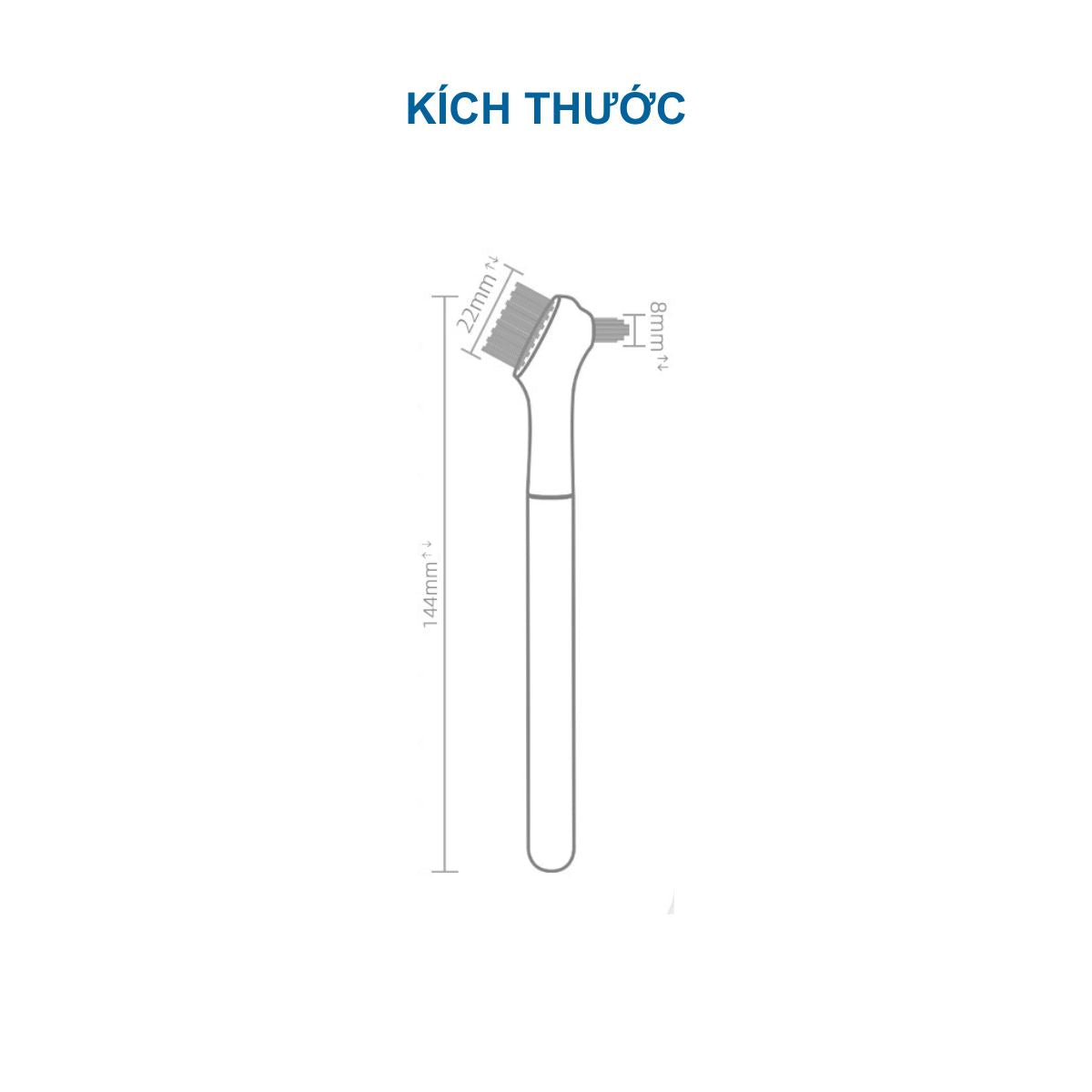 Ban chải 2 đầu vệ sinh khay niềng răng, khay duy trì - mầu đỏ đen
