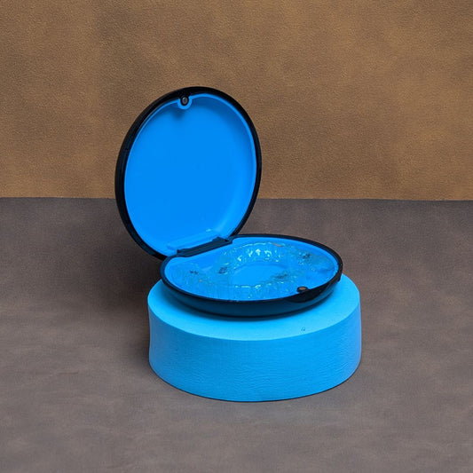 Hộp đựng khay niềng răng, khay duy trì - 2 Lớp - hình tròn