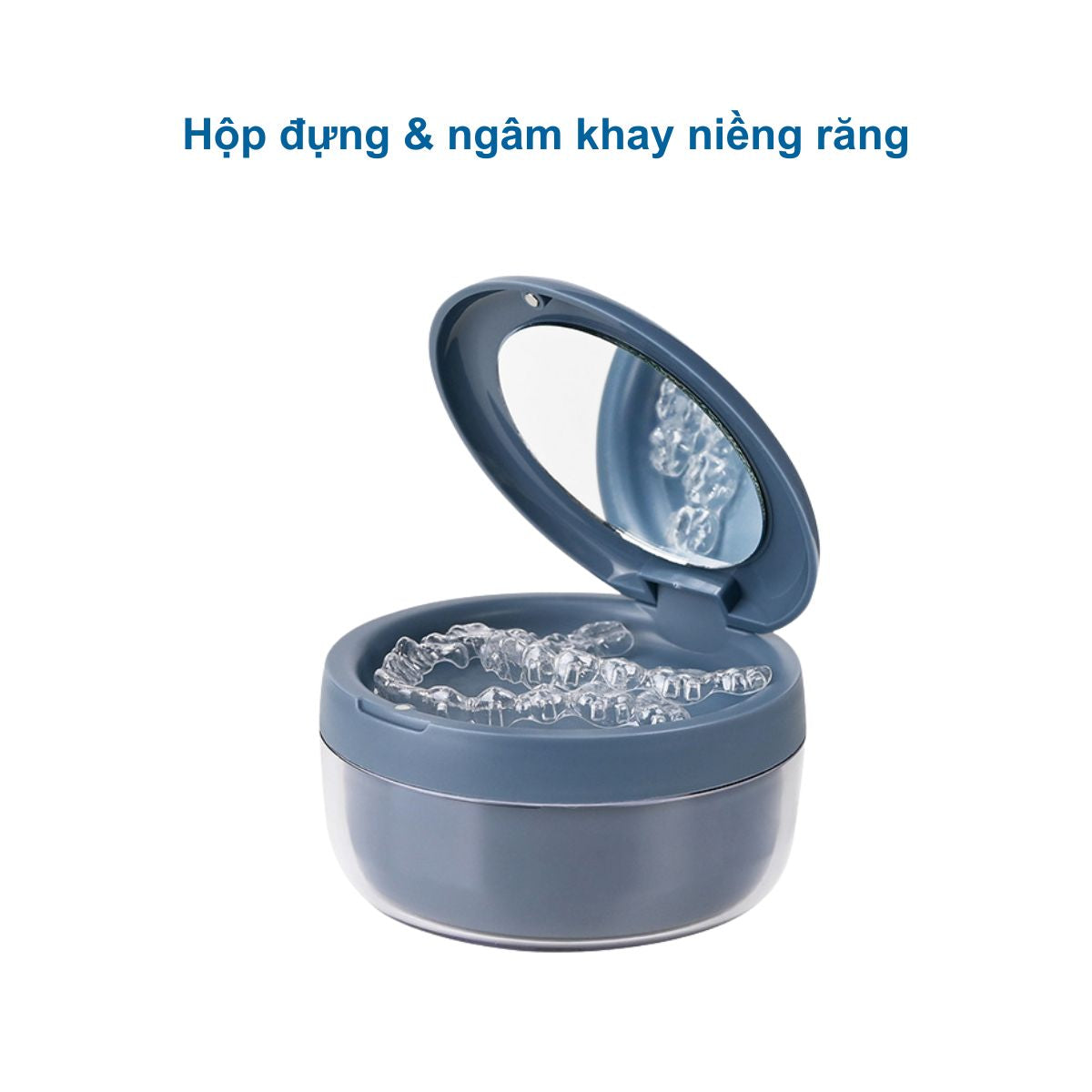 Hộp NGÂM VÀ ĐỰNG cho khay niềng răng, khay duy trì 2 tầng, chống rỉ nước