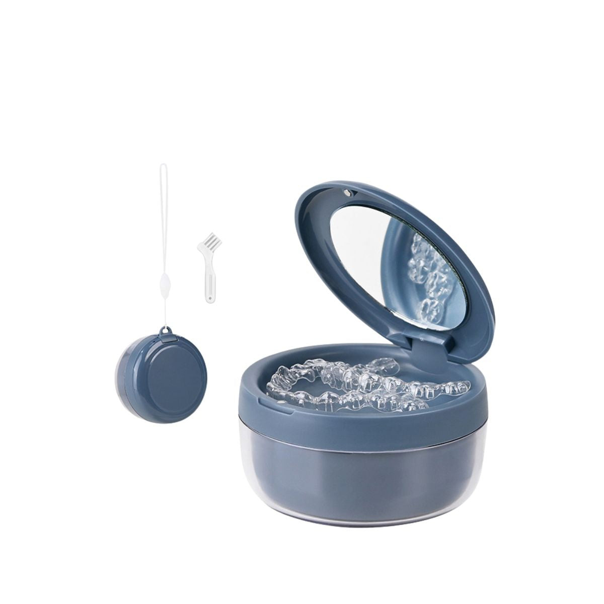 Hộp NGÂM VÀ ĐỰNG cho khay niềng răng, khay duy trì 2 tầng, chống rỉ nước