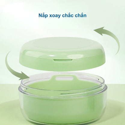 Hộp NGÂM VÀ ĐỰNG cho khay niềng răng, khay duy trì 2 tầng, chống rỉ nước