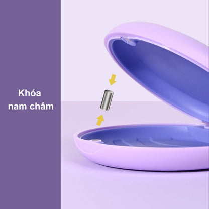 Hộp đựng khay niềng răng, khay duy trì - 2 Lớp - hình tròn