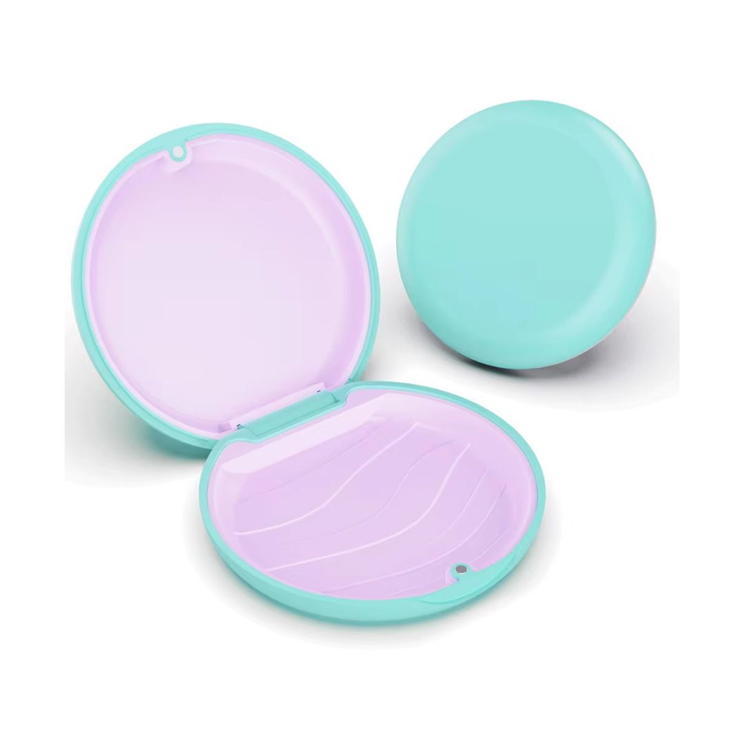 Hộp đựng khay niềng răng, khay duy trì - 2 Lớp - hình tròn