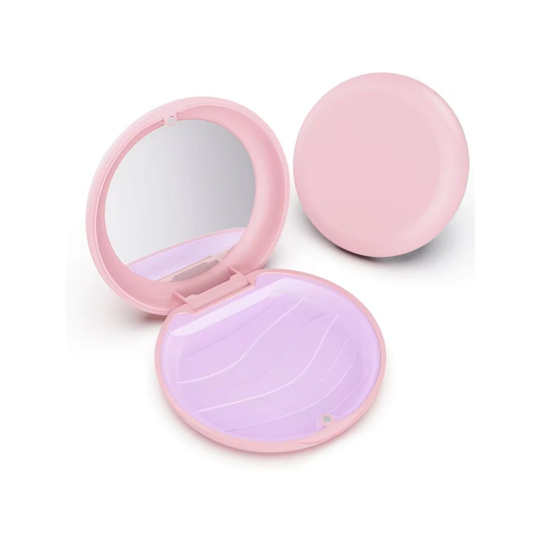 Hộp đựng khay niềng răng, khay duy trì - 2 Lớp - hình tròn