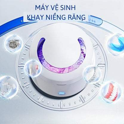 Máy vệ sinh khay niềng răng, khay duy trì & hàm giả, công nghệ Sóng Siêu Âm & tiệt trùng UV, model DL-290