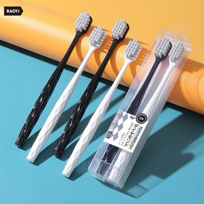 Set 2 Bàn Chải Đánh Răng RAOYI Lông Mềm Kháng Khuẩn Ion Bạc 0492