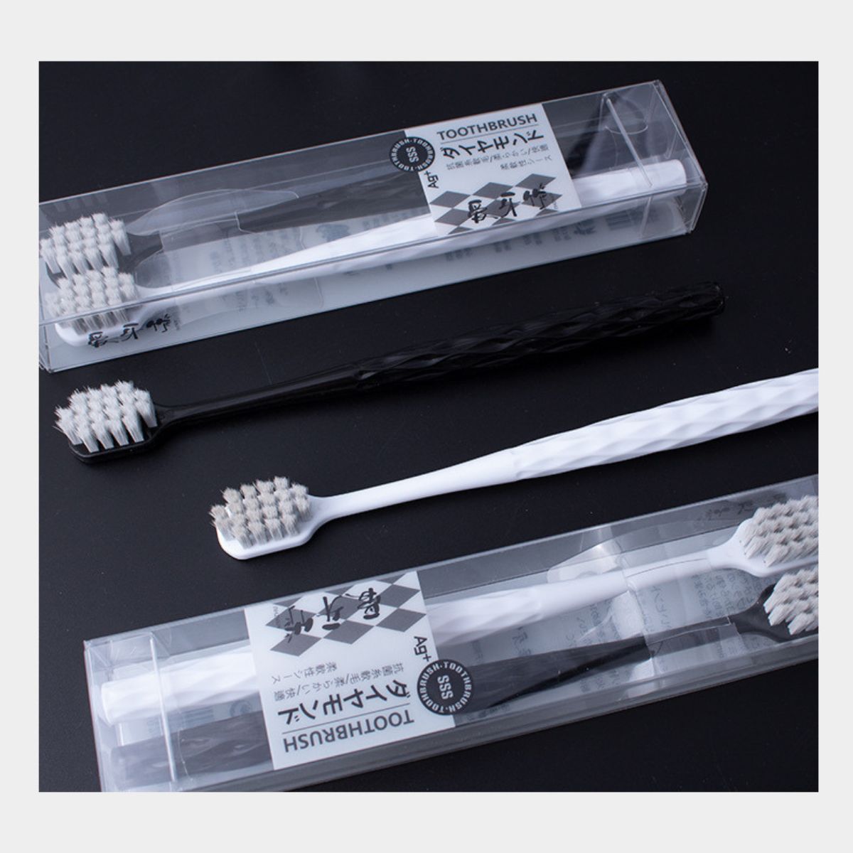 Set 2 Bàn Chải Đánh Răng RAOYI Lông Mềm Kháng Khuẩn Ion Bạc 0492