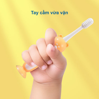 Set 3 Bàn Chải Đánh Răng Cho Bé 3 - 6 Tuổi Hình Gấu Chenke Lông Siêu Mềm
