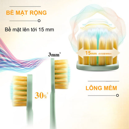 Set 3 Bàn Chải Đánh Răng Lông Mềm Chenke 9023 Cho Người Lớn