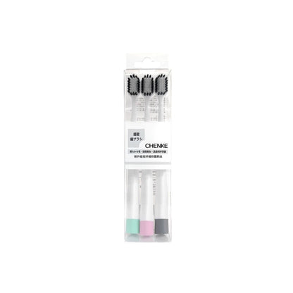 Set 3 Bàn Chải Đánh Răng Lông Mềm CHENKE Cho Người Lớn - Chống Trượt, Tích Hợp Chải Lưỡi Mã 8035